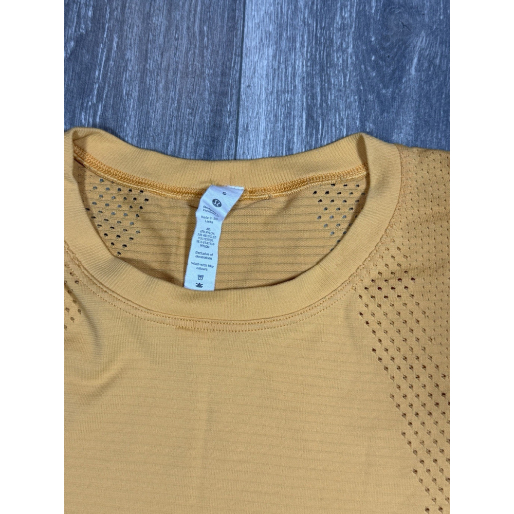 Lululemon Tank Top Womens Size 6 Orange Tech Active Running Yoga - Picture 2 of 4